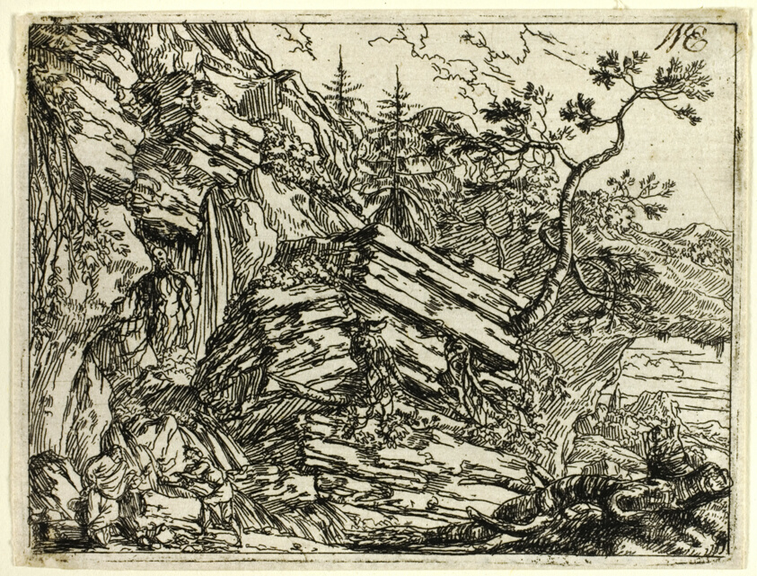 Italian Landscape with Ruins