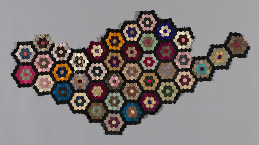 Fragment from a Mosaic or Honeycomb Quilt