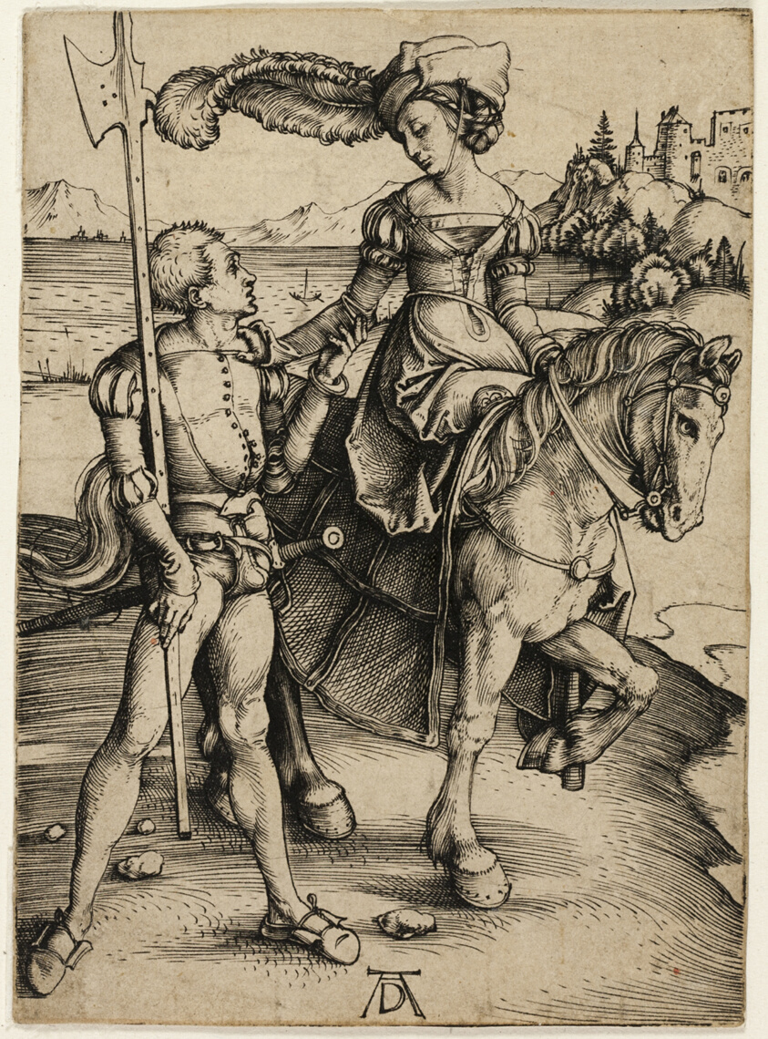 Lady on Horseback and Landsknecht