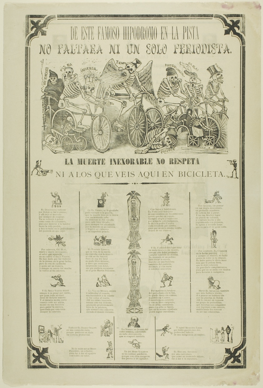 From the Track of This Famous Hippodrome, Not a Single Journalist Will Be Missing. Inexorable Death Has No Respect, Not Even for Those You See Here Riding Bicycles.
