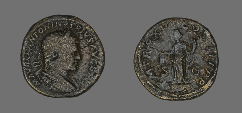 Sestertius (Coin) Portraying Emperor Caracalla