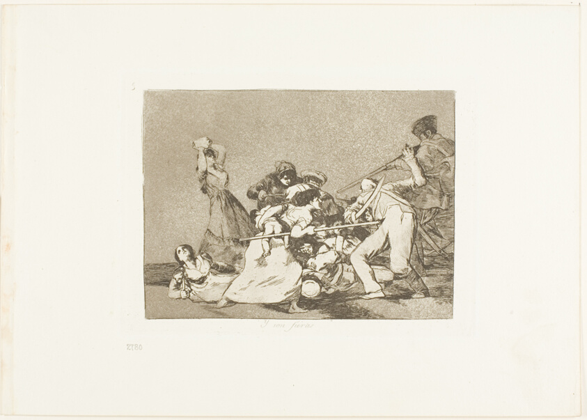 And they are like wild beasts, plate five from The Disasters of War