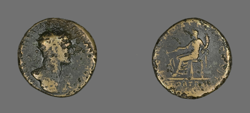 Dupondius (Coin) Portraying Emperor Hadrian