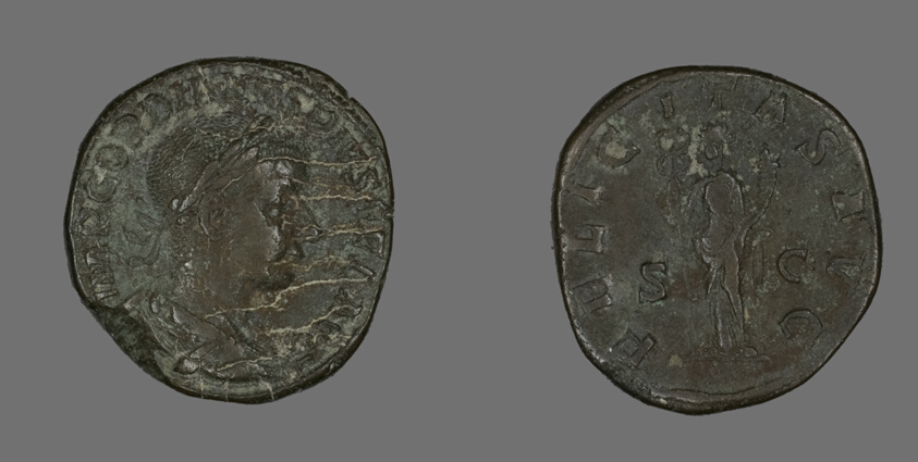 Sestertius (Coin) Portraying Emperor Gordian III