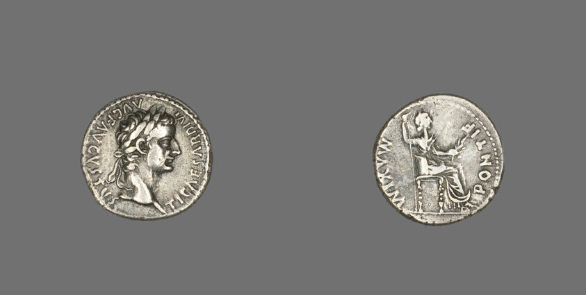 Denarius (Coin) Portraying Emperor Tiberius