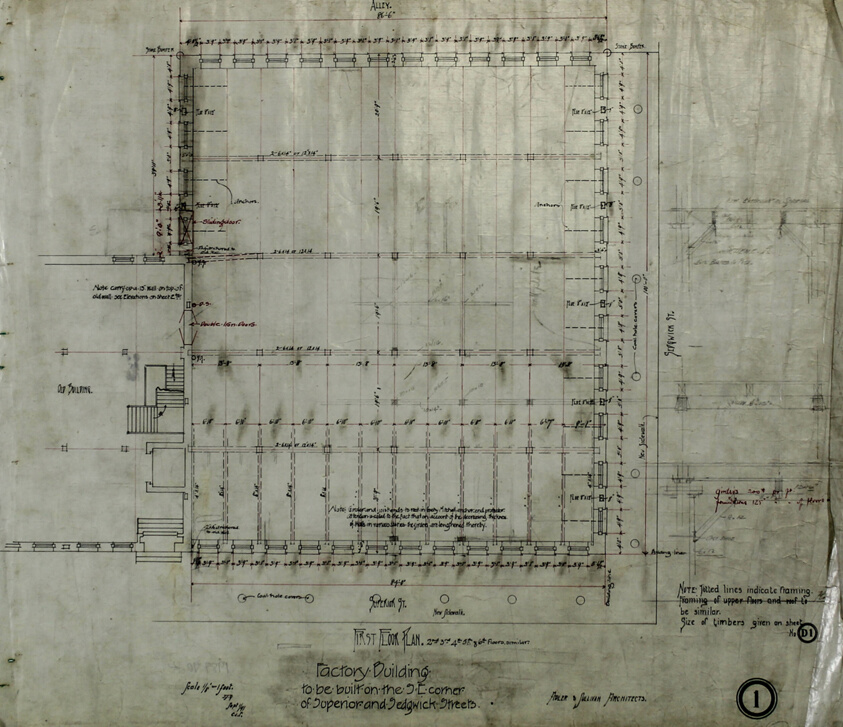 Brunswick Balke Collender Company Factory Building, Chicago, Illinois, First Floor Plan