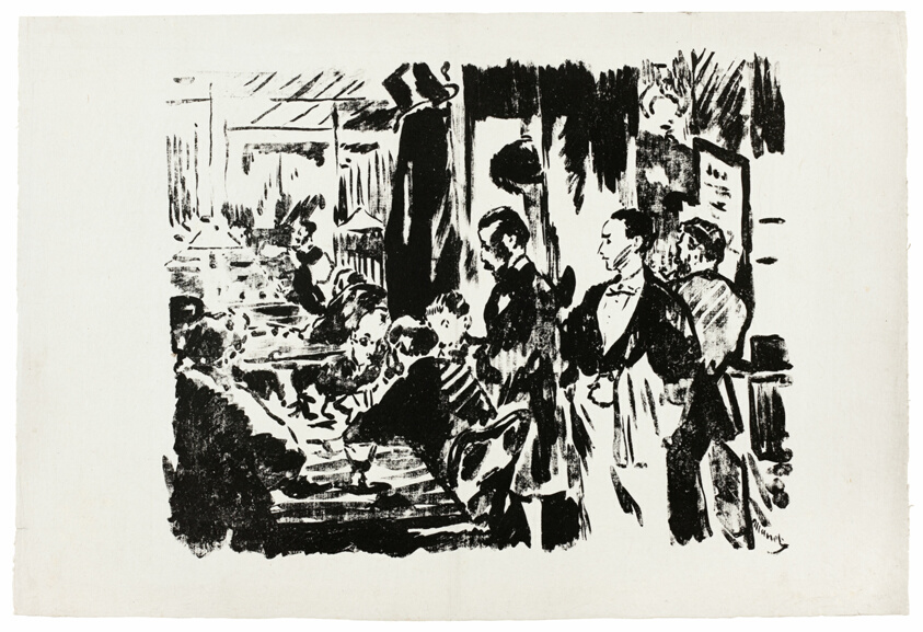 At the Café (unpublished plate)