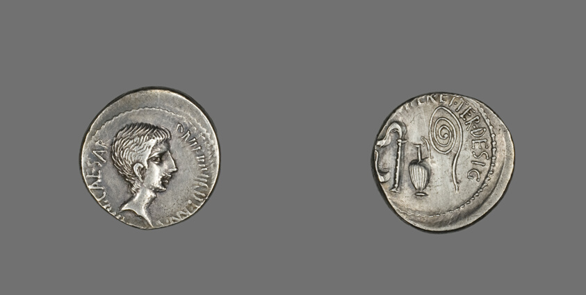Denarius (Coin) Portraying Octavian