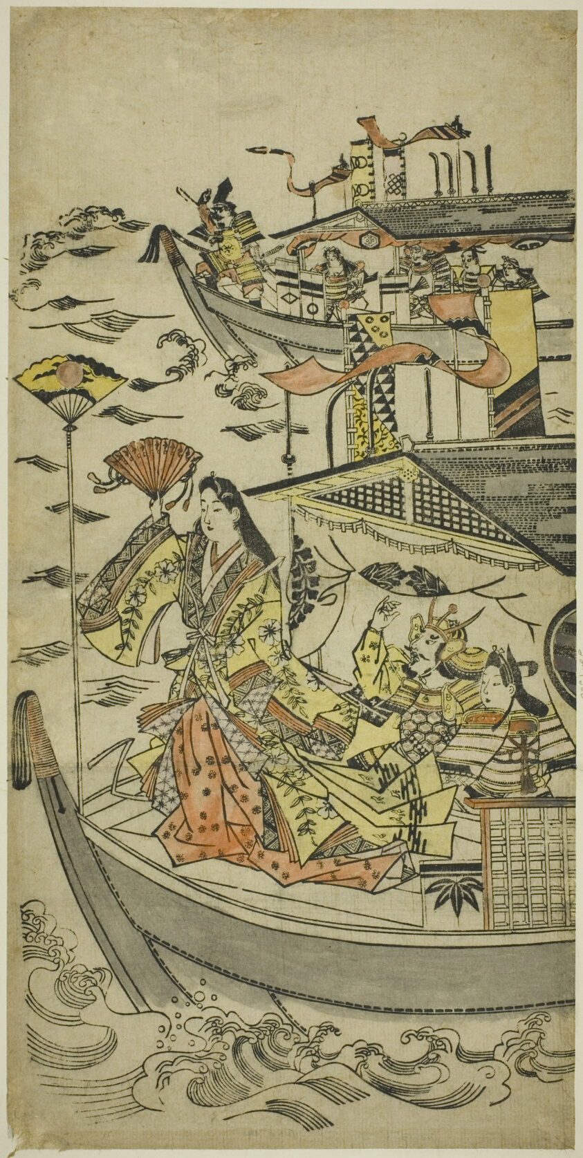 Lady Tamamushi raising a fan target