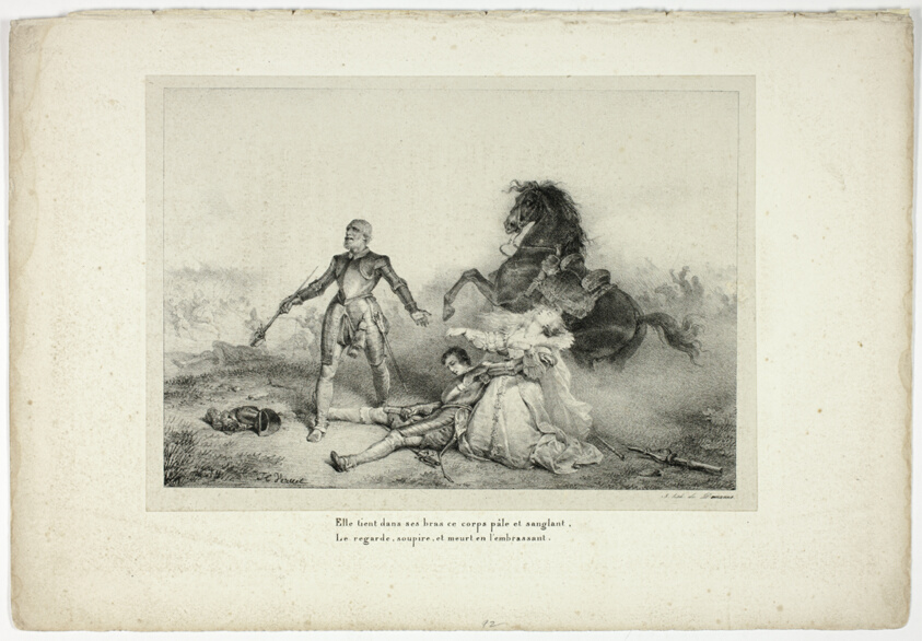 The Death of the Young D'Ailly, plate twelve from La Henriade