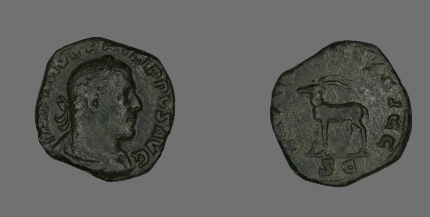 Sestertius (Coin) Portraying Philip the Arab