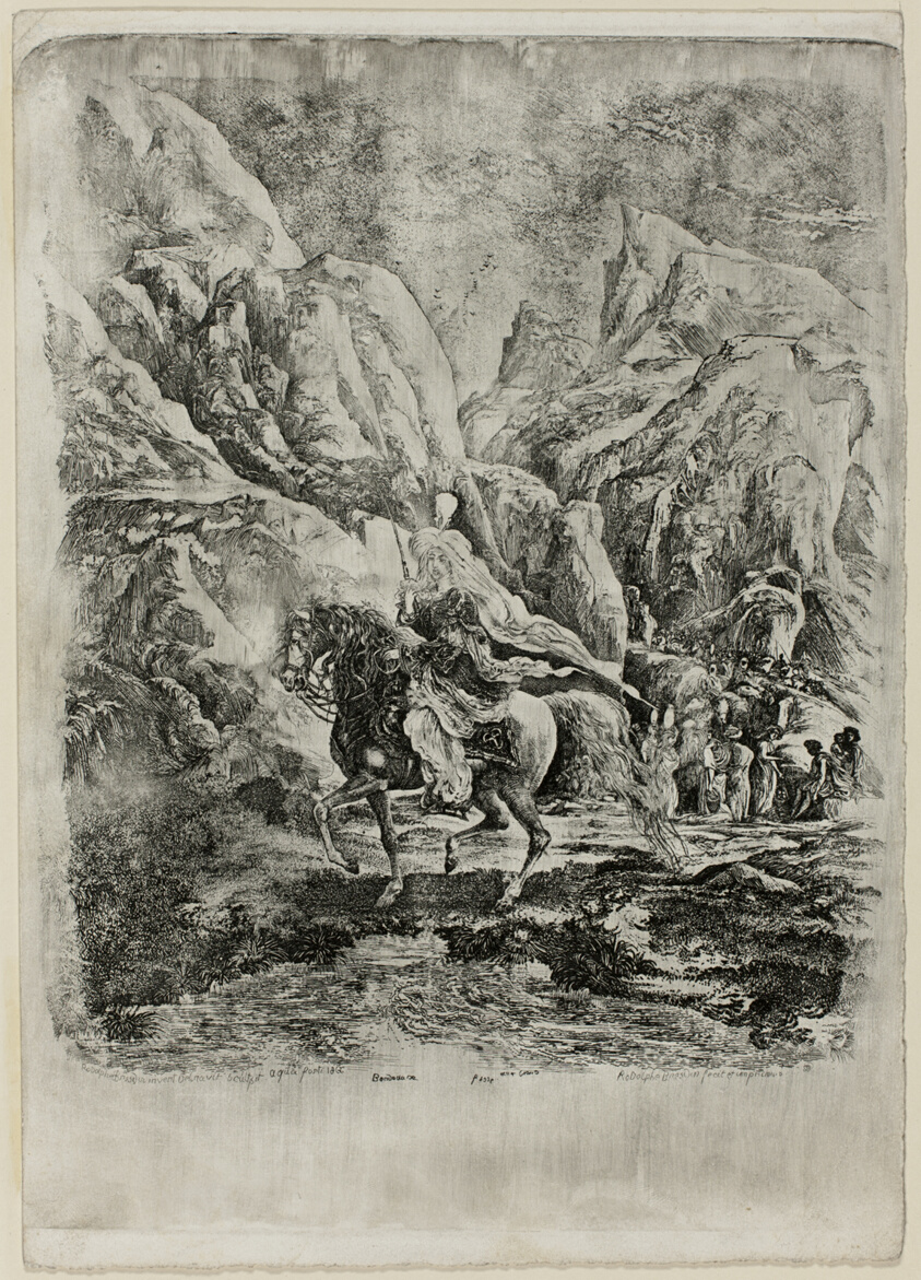 Oriental Rider in the Mountains