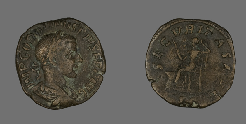 Sestertius (Coin) Portraying Emperor Gordianus