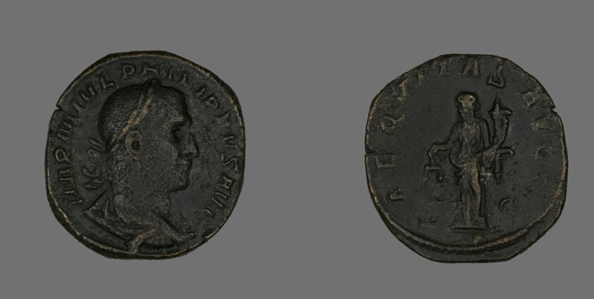 Sestertius (Coin) Portraying Philip the Arab