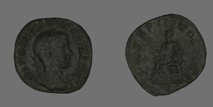 Sestertius (Coin) Portraying Emperor Gordianus