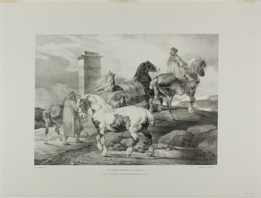 Horses Going to a Fair, plate 3 from Various Subjects Drawn from Life and on Stone (The English Suite)