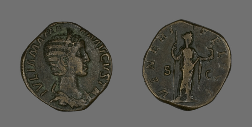 Sestertius (Coin) Portraying Julia Mamaea