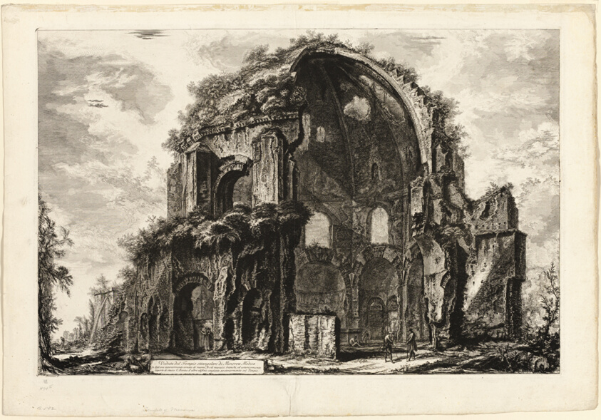 View of the Octagonal Temple of Minerva Medica, from Views of Rome