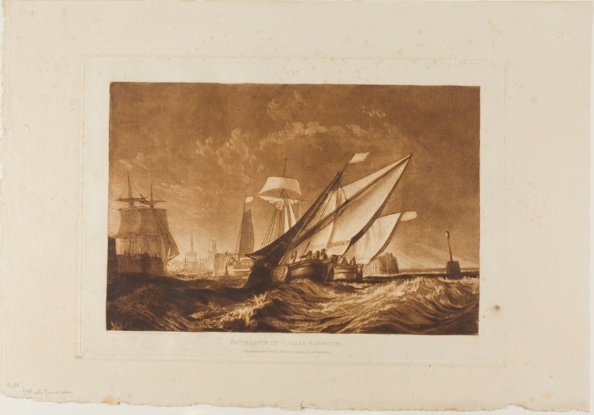 Entrance of Calais Harbour, plate 55 from Liber Studiorum