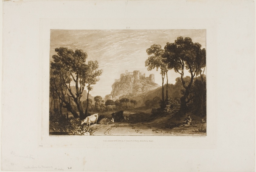 The Castle Above the Meadows, plate 8 from Liber Studiorum