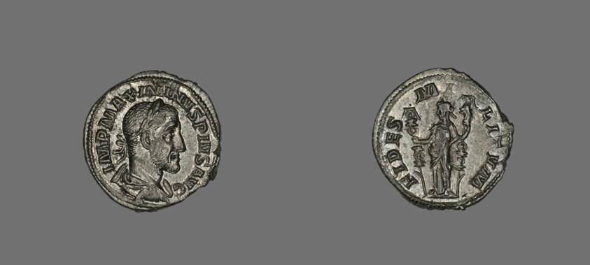 Denarius (Coin) Portraying the Emperor Maximinus