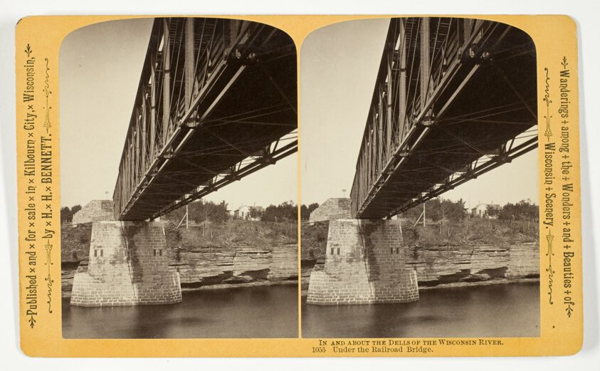 Under the Railroad Bridge, No. 1055 from the series "In and About the Dells of the Wisconsin River"