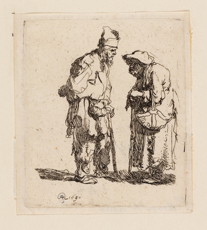 Beggar Man and Beggar Woman Conversing