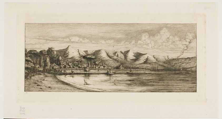Seine Fishing off Collier's Point, Akaroa, Banks' Peninsula, 1845