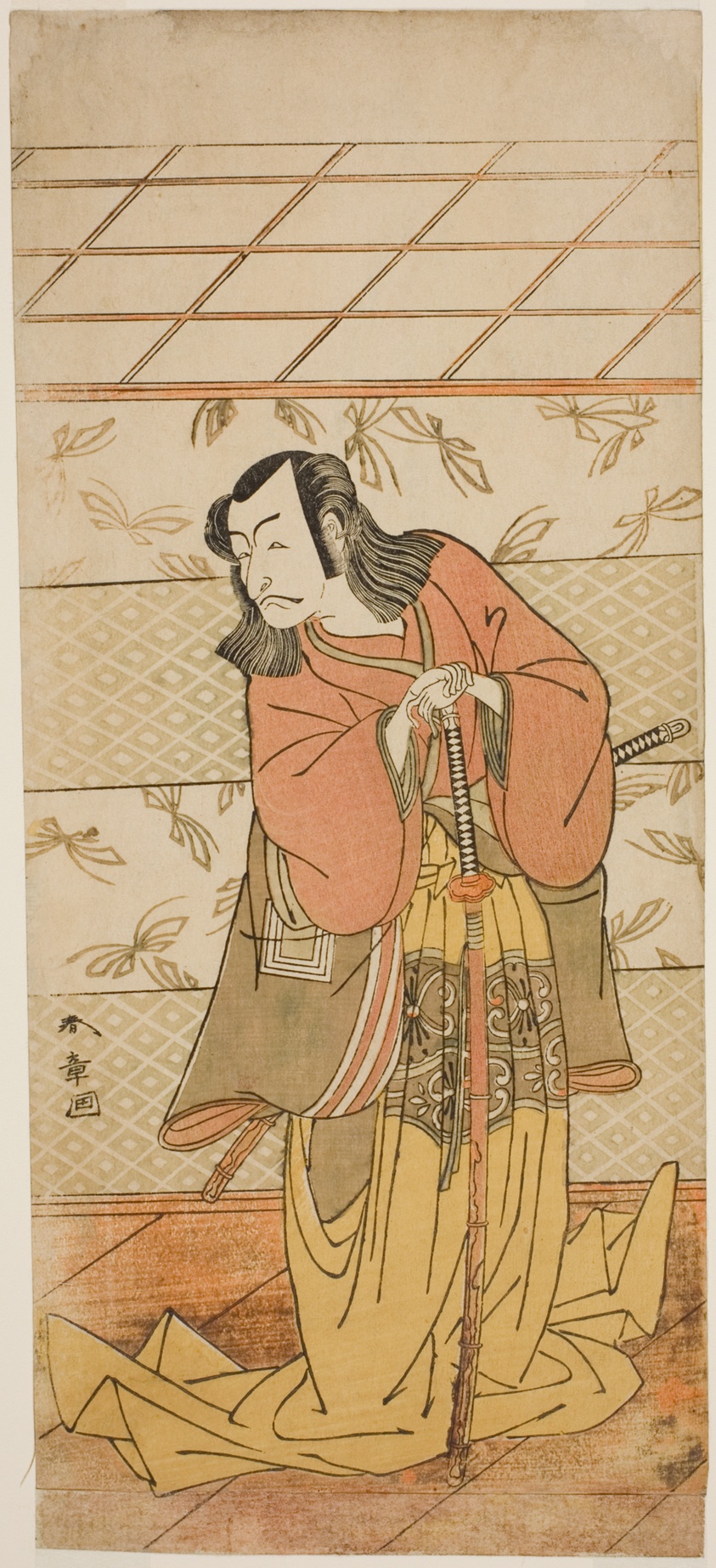 The Actor Ichikawa Danjuro V as Ashiya Doman in the Play Kikyo-zome Onna Urakata, Performed at the Morita Theater in the Seventh Month, 1776