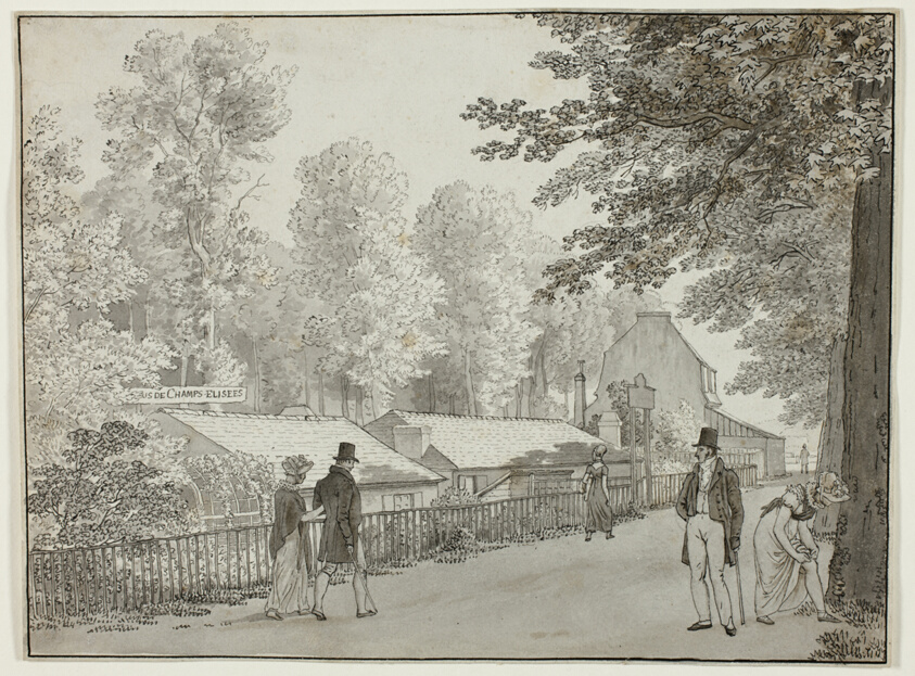 Relais, Avenue des Champs-Élysées, Paris (recto); Scene from the Life of Odysseus (verso)