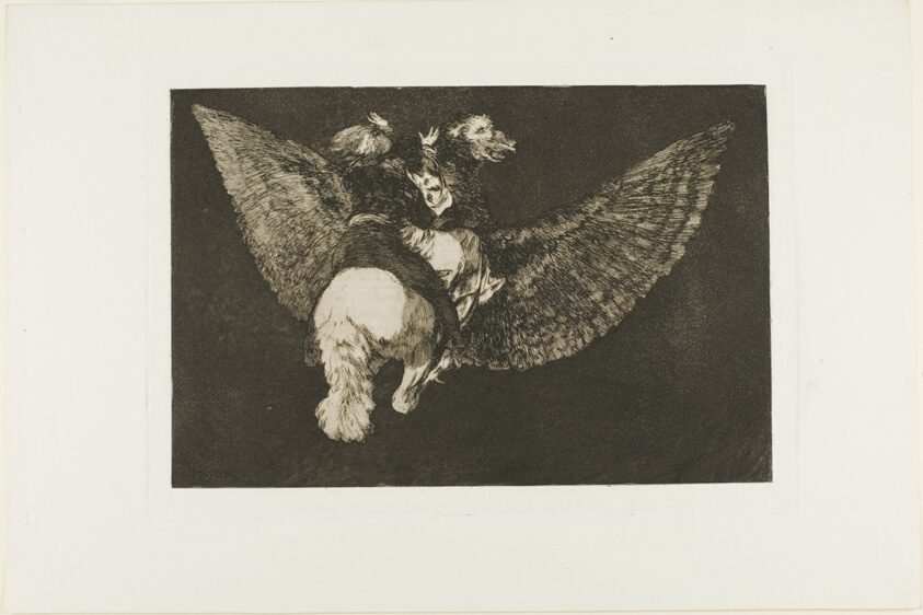 Renounce the Friend Who Covers You with His Wings and Bites You with His Beak, plate five from Los Proverbios