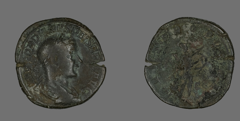 Sestertius (Coin) Portraying Emperor Gordianus