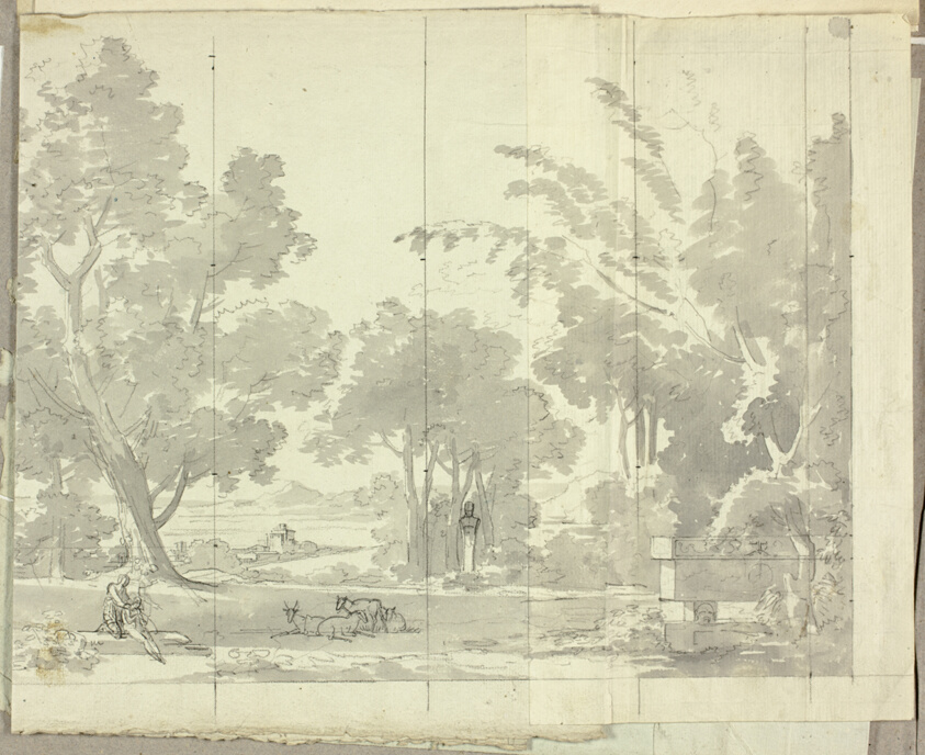 Fantasy Landscape with Ruins and Figures
