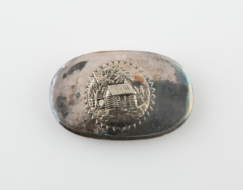 Tobacco Box with Log Cabin (Symbolic of William Henry Harrison Campaign)
