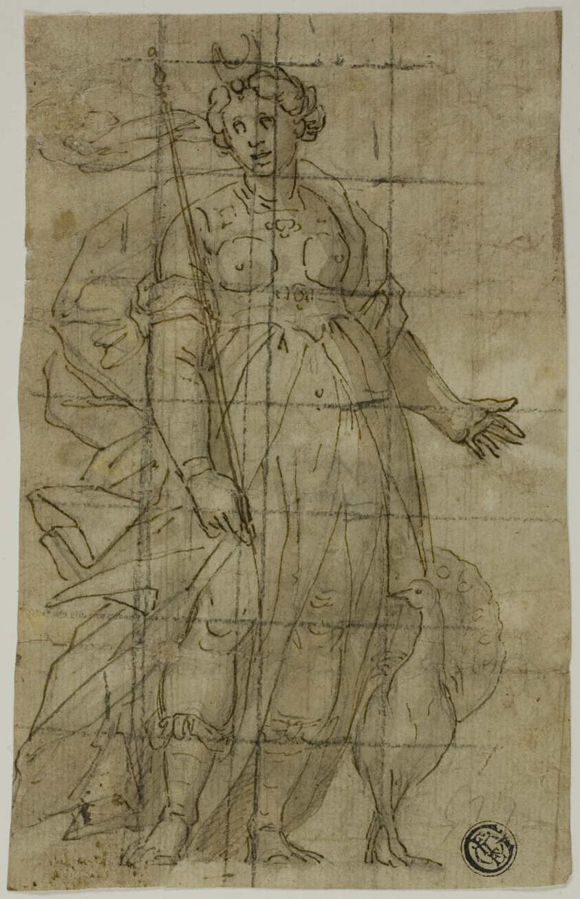 Study for Juno (or Diana) with a Peacock