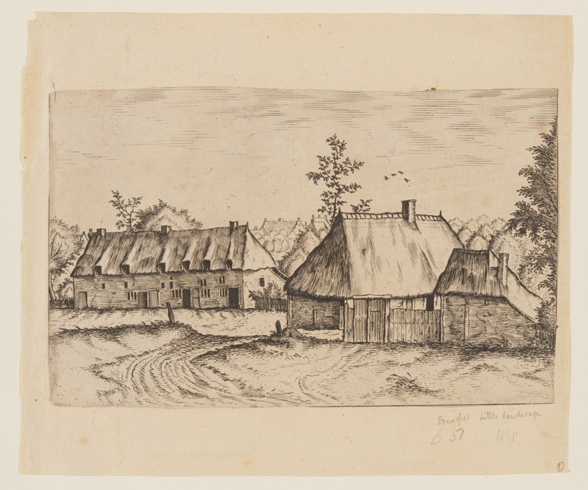 Road Leading to a Stable and a Barn, from Master of the Small Landscape Series