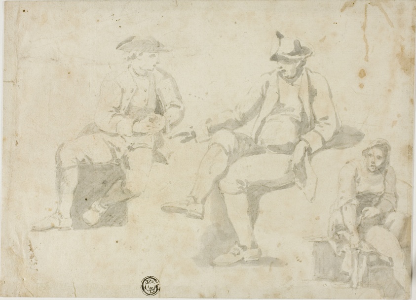 Three Sketches of Seated Figures