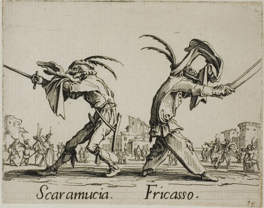 Scaramuccia - Fricasso, plate 11 from Balli di Sfessania