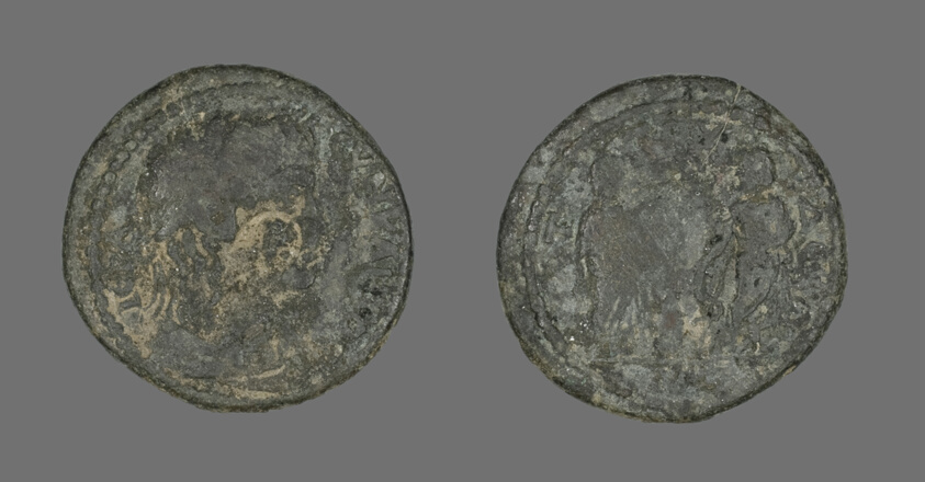 Coin Depicting Draped Bust of the Roman Senate