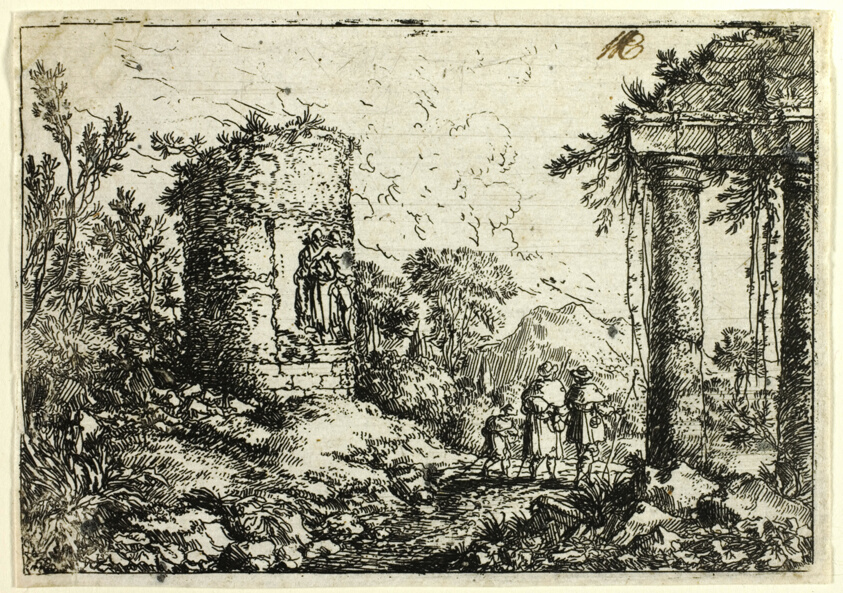 Italian Landscape with Ruins