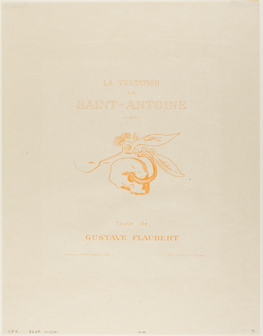 Frontispiece/Title Plate for the Tentation de St. Antoine