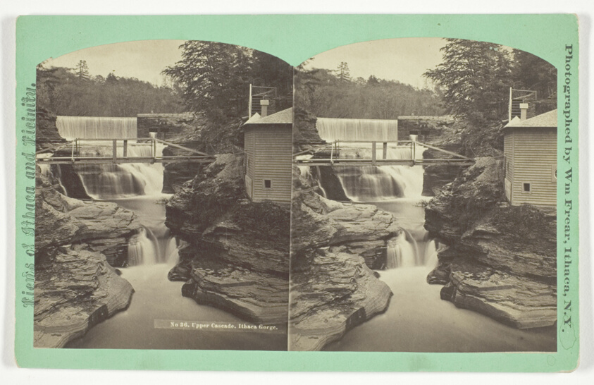Upper Cascade. Ithaca Gorge, No. 36 from the series "Views of Ithaca and Vicinity"