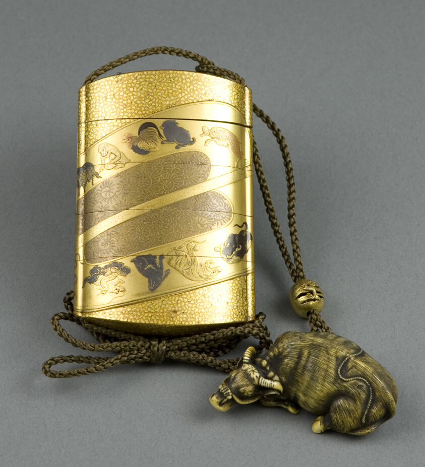 Inro Decorated with the Animals of the Zodiac