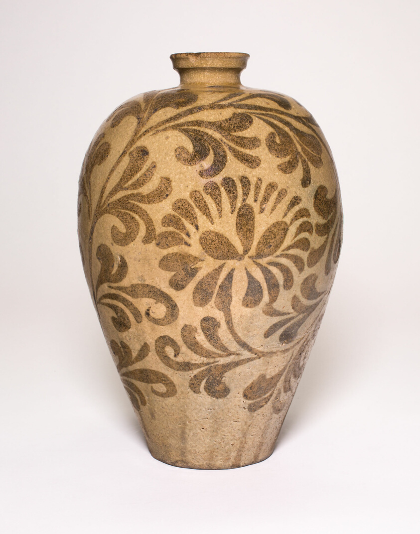 Vase with Stylized Floral Scrolls