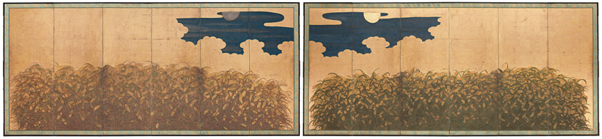 Millet Fields under Sun and Moon