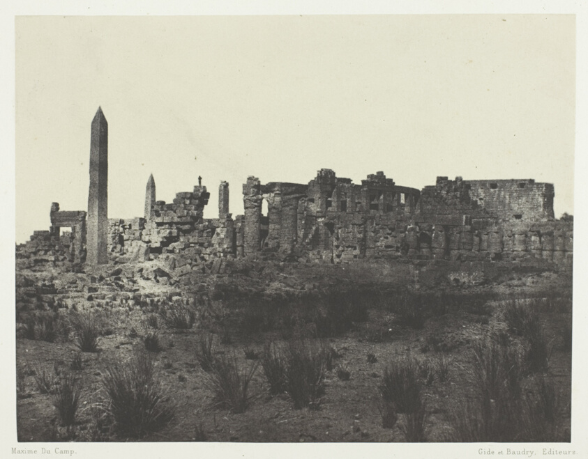 Palais de Karnak, Vue Générale des Ruines, Prise au Nord; Thèbes, plate 32 from the album "Egypte, Nubie, Palestine et Syrie" (1852)