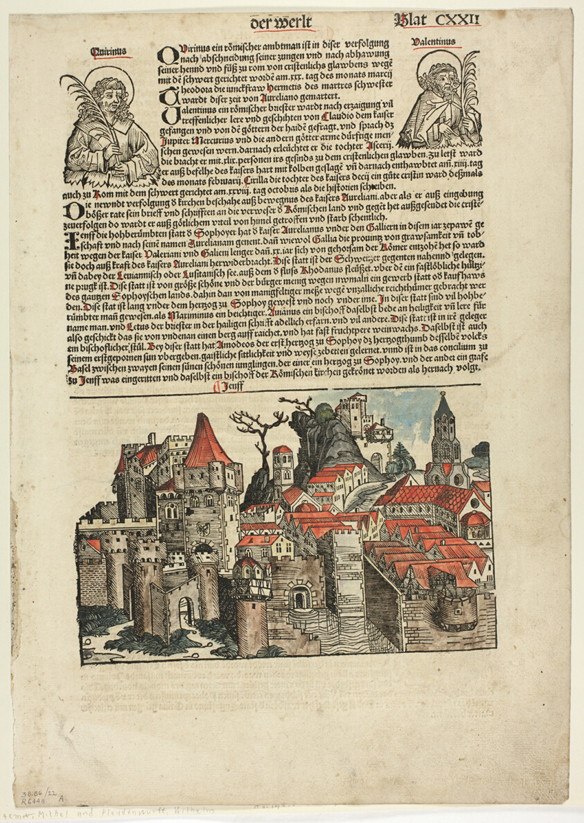 Geneva from Schedel Weltchronik (Schedel’s World History), Plate 22 from Woodcuts from Books of the 15th Century