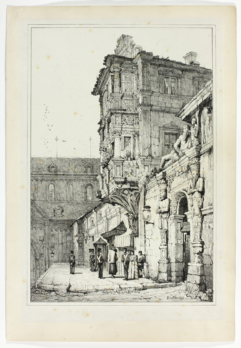 Ancien Palais, Bamberg, from Facsimiles of Sketches made in Flanders and Germany