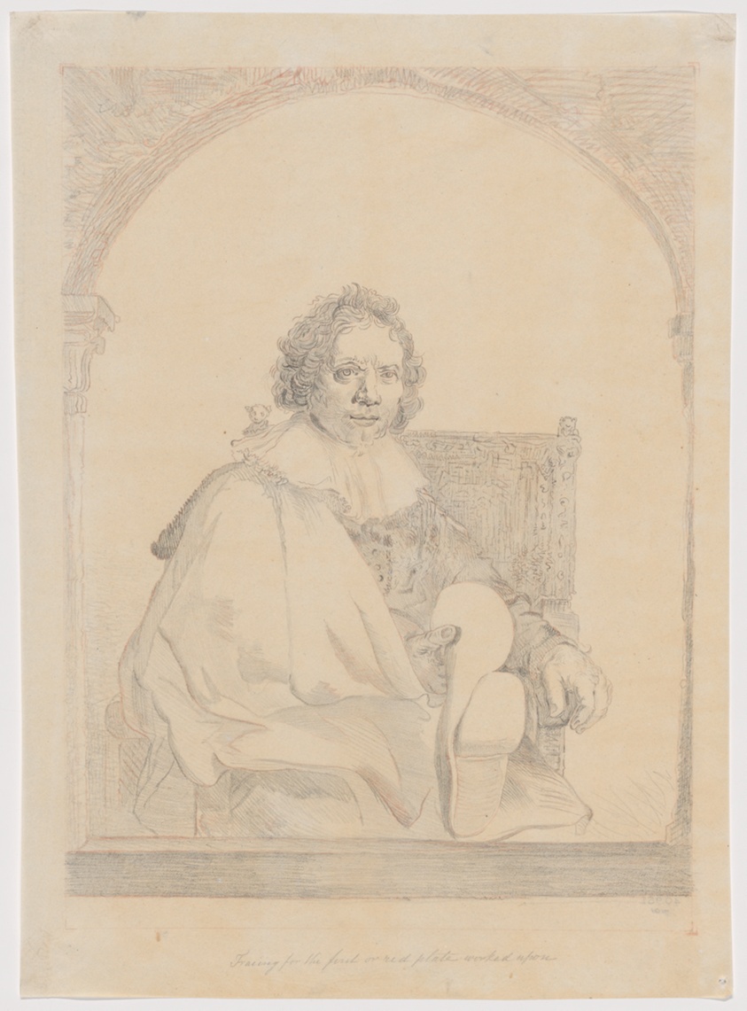 Study for Portrait of a Man in an Armchair, from Collection d'imitations de Dessins d'après les Principaux Maîtres Hollandais et Flamands