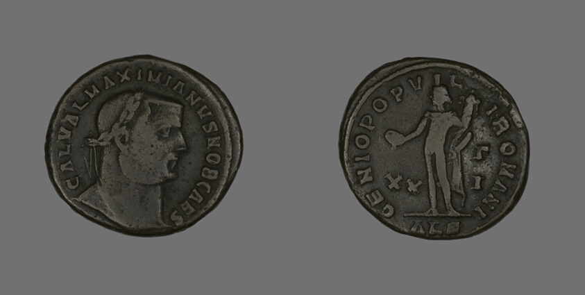 Follis (Coin) Portraying Emperor Galerius